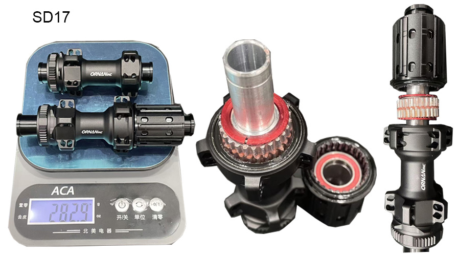 ORNAN SD17 integrated ratchet hub for carbon spoke